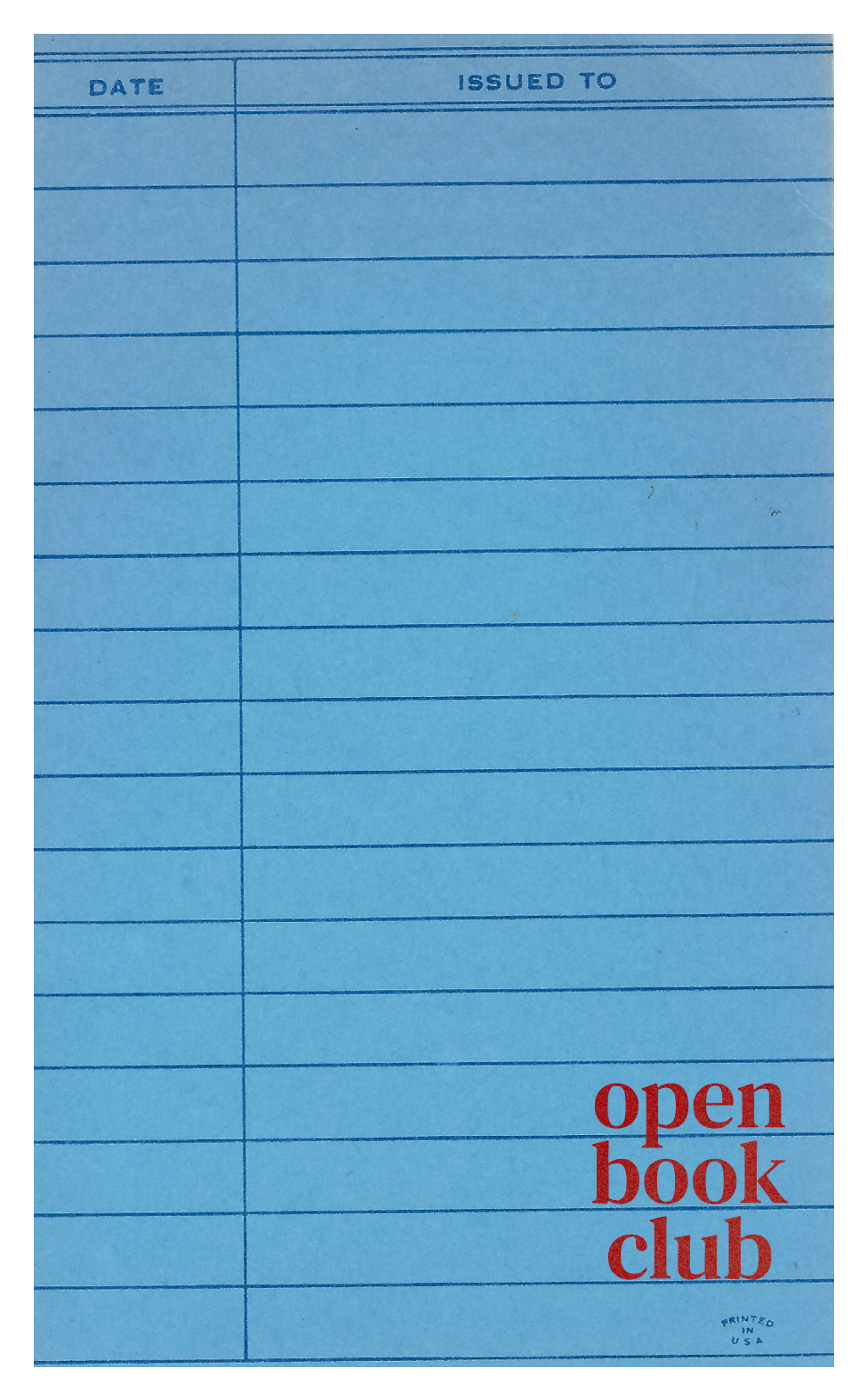 Vintage Library Checkout Card Bookmark