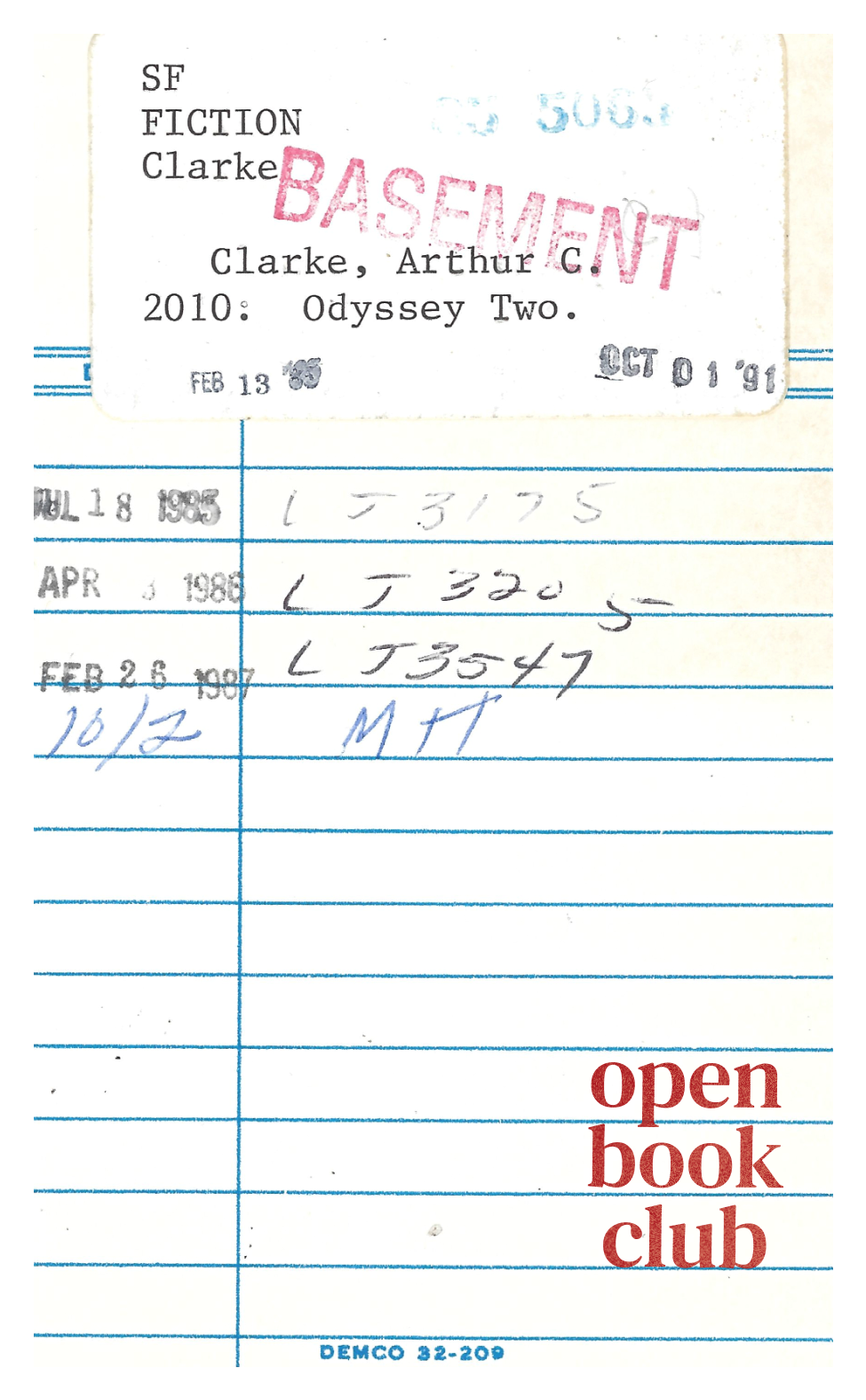 Vintage Library Checkout Card Bookmark