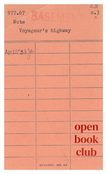 Vintage Library Checkout Card Bookmark